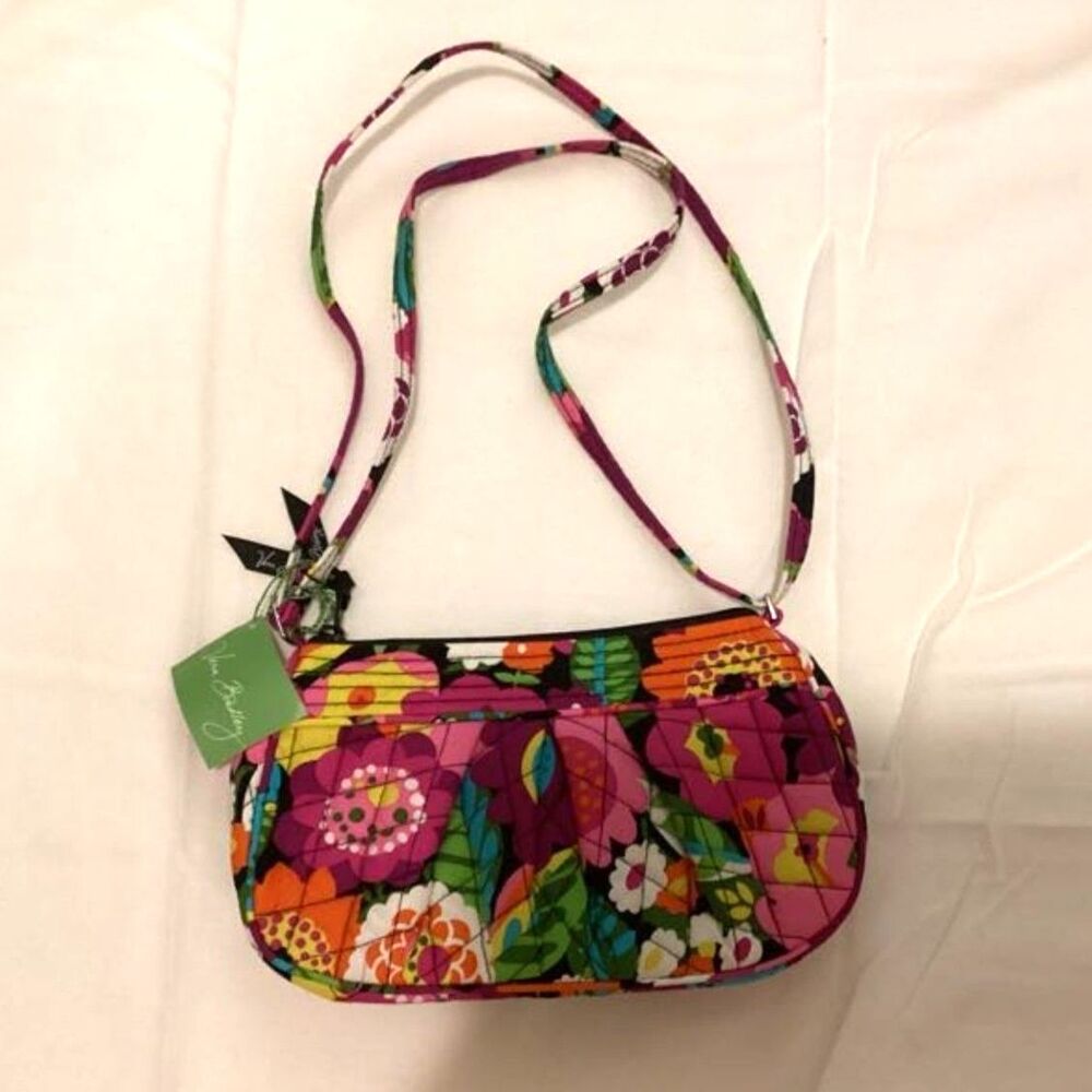 NWT Vera Bradly Frannie Va Va Bloom Multicolor Floral Crossbody Shoulder Bag